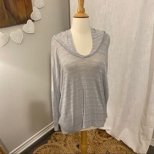 Derek Heart Dolman Hooded Grey Top